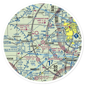 Kerby Field (MI84) VFR Sectional Sticker (30 mile)