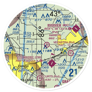 Harry's Field (MI82) VFR Sectional Sticker (20 mile)