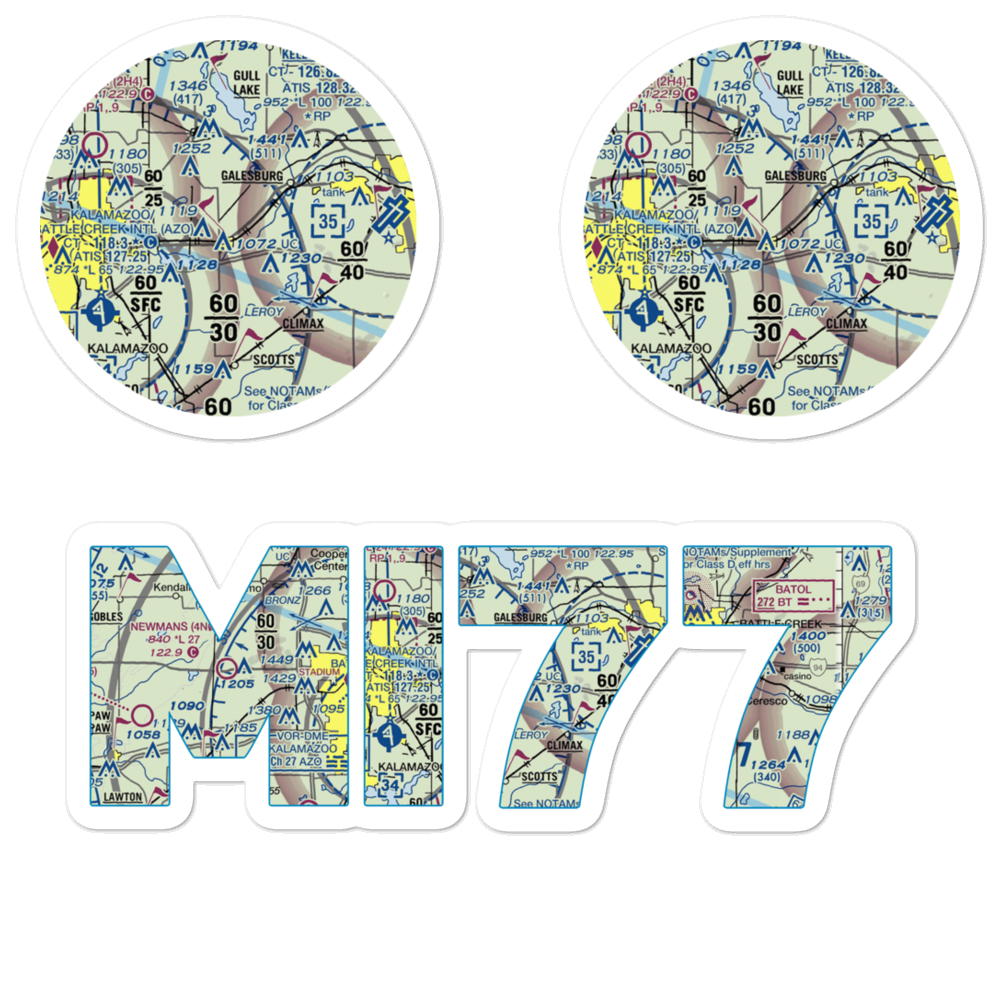Shafter Airport (MI77) VFR Sectional Sticker Pack 
