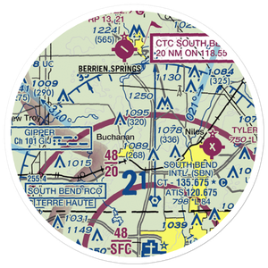 Nelson Airport (MI72) VFR Sectional Sticker (20 mile)