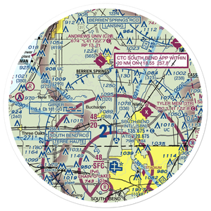 Nelson Airport (MI72) VFR Sectional Sticker (30 mile)