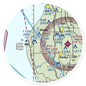 Silver Lake Airport (MI71) VFR Sectional Sticker (20 mile)