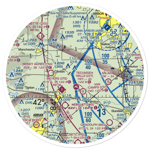 Carl's Airport (MI70) VFR Sectional Sticker (30 mile)