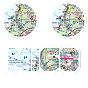 Baroda Airport (MI68) VFR Sectional Sticker Pack