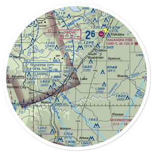 Tannehill Airfield (MI60) VFR Sectional Sticker (30 mile)