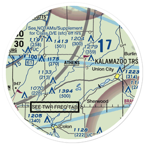 Boulder Canyon Airport (MI56) VFR Sectional Sticker (20 mile)