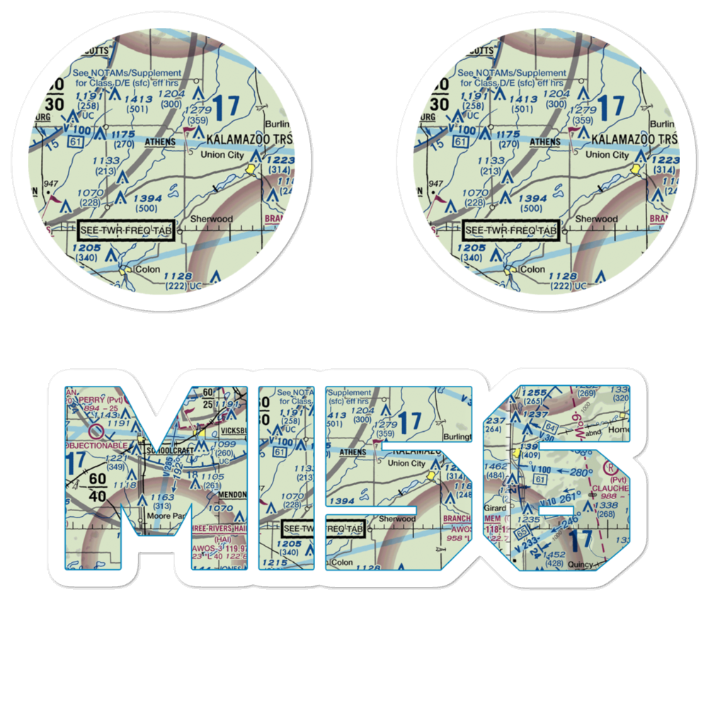 Boulder Canyon Airport (MI56) VFR Sectional Sticker Pack 