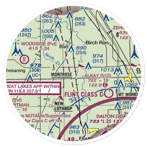 Pewanogowink-Banks Airport (MI43) VFR Sectional Sticker (20 mile)