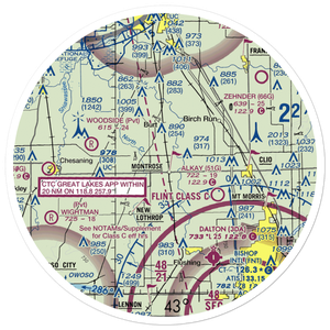 Pewanogowink-Banks Airport (MI43) VFR Sectional Sticker (30 mile)