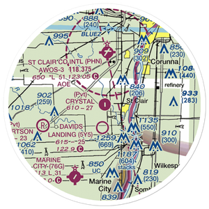 Crystal Airport (MI41) VFR Sectional Sticker (20 mile)