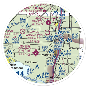 Wenning Landing Area Airport (MI37) VFR Sectional Sticker (20 mile)