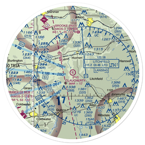 Claucherty Airport (MI35) VFR Sectional Sticker (30 mile)