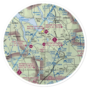 Deer Lake Airpark (MI24) VFR Sectional Sticker (30 mile)