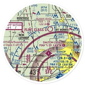 Cedarville Airport (MI18) VFR Sectional Sticker (20 mile)