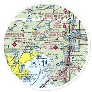 Wards Long Acres Airport (MI15) VFR Sectional Sticker (30 mile)