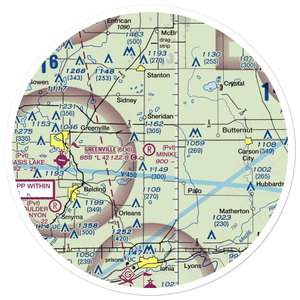 Minikey Airport (MI13) VFR Sectional Sticker (30 mile)