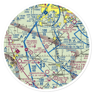 Milan Airport (MI09) VFR Sectional Sticker (30 mile)