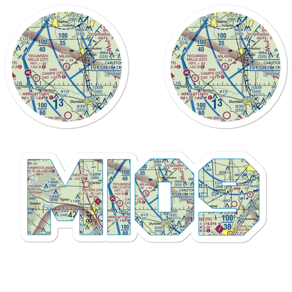 Milan Airport (MI09) VFR Sectional Sticker Pack 