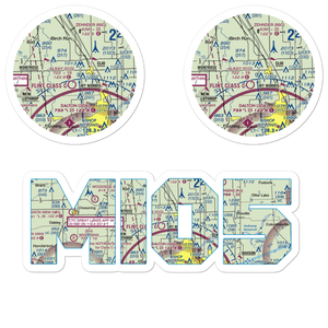 Crompton's Private Strip (MI05) VFR Sectional Sticker Pack