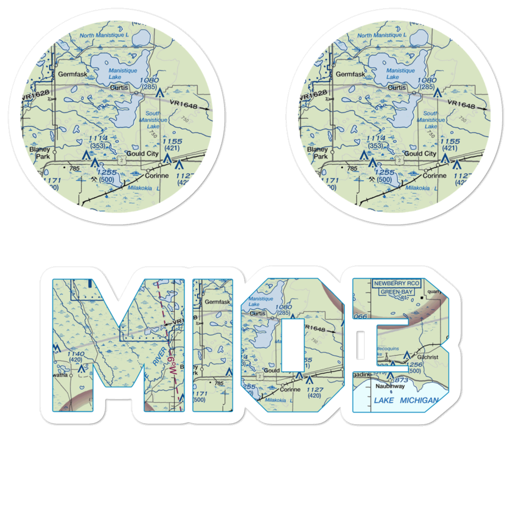 Read Seaplane Base (MI03) VFR Sectional Sticker Pack 