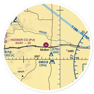 Hooker County Airport (84NE) VFR Sectional Sticker (20 mile)