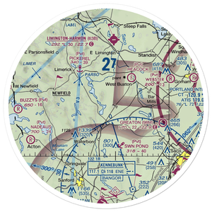 Little Ossipee Lake Seaplane Base (ME90) VFR Sectional Sticker (30 mile)