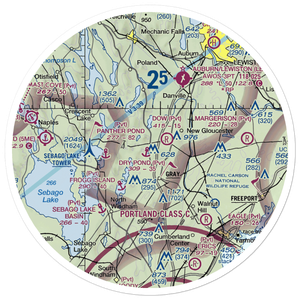 Dry Pond Seaplane Base (ME80) VFR Sectional Sticker (30 mile)