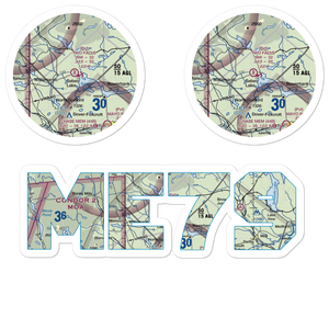 Two Falls Airport (ME79) VFR Sectional Sticker Pack