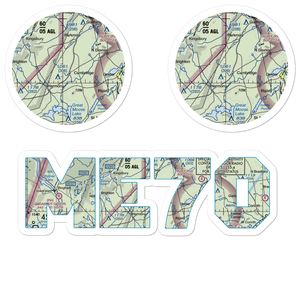 Greenfield Hill Airport (ME70) VFR Sectional Sticker Pack
