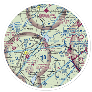 Newport Sky Park Airport (ME68) VFR Sectional Sticker (30 mile)