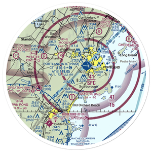 Scottow Bog Flightpark Ultralightport (ME66) VFR Sectional Sticker (30 mile)