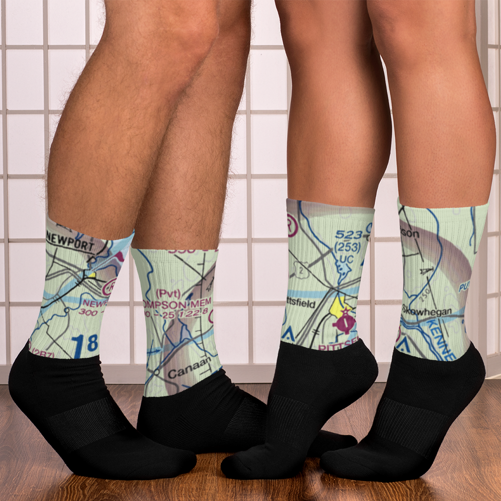 Thompson Memorial Field (ME62) VFR Sectional Socks 