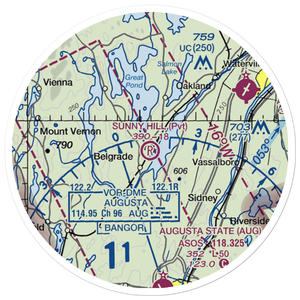 Sunny Hill Airport (ME60) VFR Sectional Sticker (20 mile)