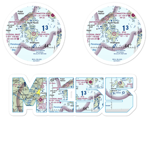 Vinalhaven Airport (ME55) VFR Sectional Sticker Pack