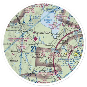 Douglass Seaplane Base (ME51) VFR Sectional Sticker (30 mile)