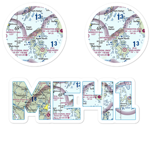 Witherspoons Airport (ME41) VFR Sectional Sticker Pack