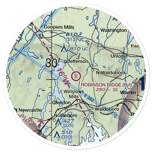 Robinson Ridge Field (ME34) VFR Sectional Sticker (20 mile)
