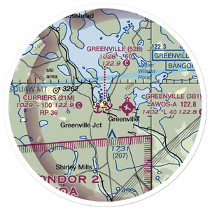 Greenville Forestry Seaplane Base (ME30) VFR Sectional Sticker (20 mile)