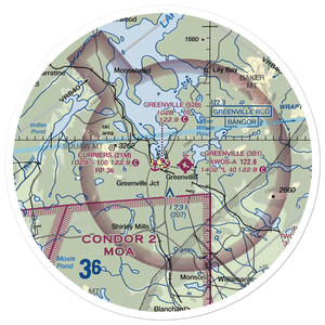 Greenville Forestry Seaplane Base (ME30) VFR Sectional Sticker (30 mile)