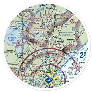 Forest Lake Seaplane Base (ME28) VFR Sectional Sticker (30 mile)