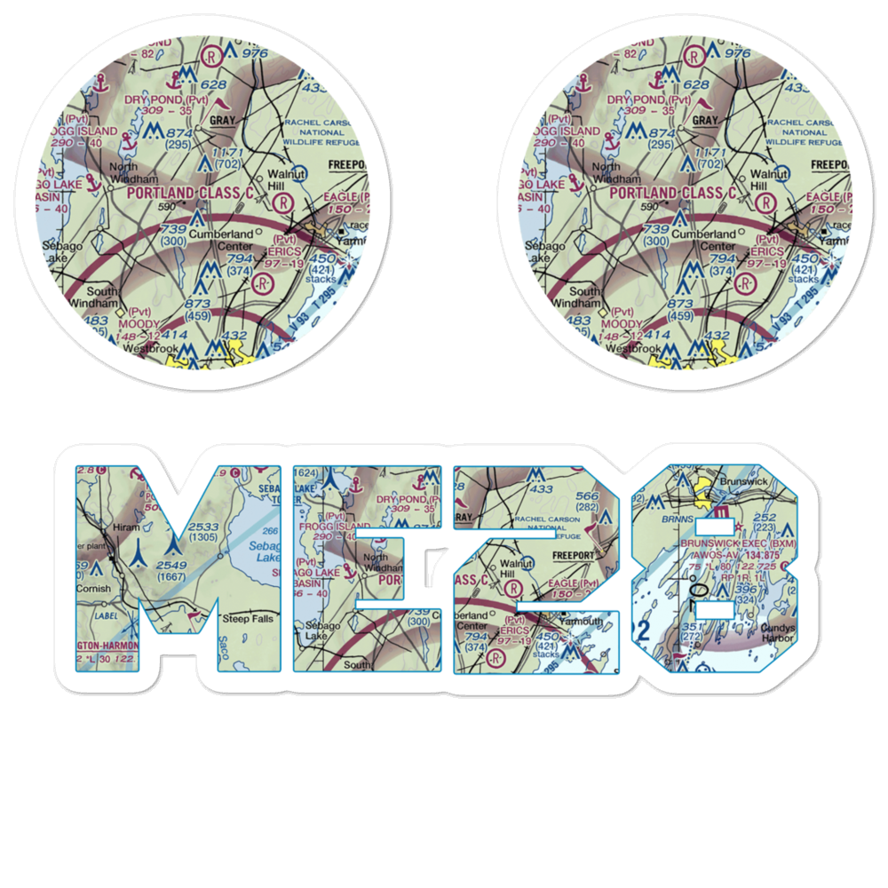 Forest Lake Seaplane Base (ME28) VFR Sectional Sticker Pack 