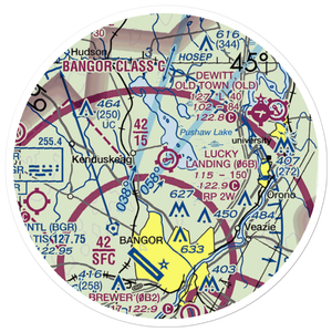 Double A Seaplane Base (ME27) VFR Sectional Sticker (20 mile)