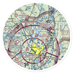 Double A Seaplane Base (ME27) VFR Sectional Sticker (30 mile)