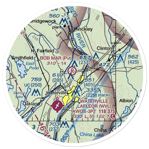 Bob-Mar Airport (ME20) VFR Sectional Sticker (20 mile)