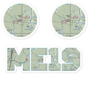 Clayton Lake Strip (ME19) VFR Sectional Sticker Pack