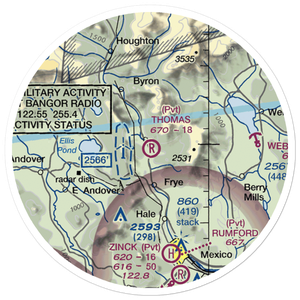 Thomas Airport (ME17) VFR Sectional Sticker (20 mile)