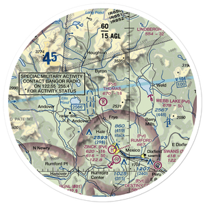 Thomas Airport (ME17) VFR Sectional Sticker (30 mile)
