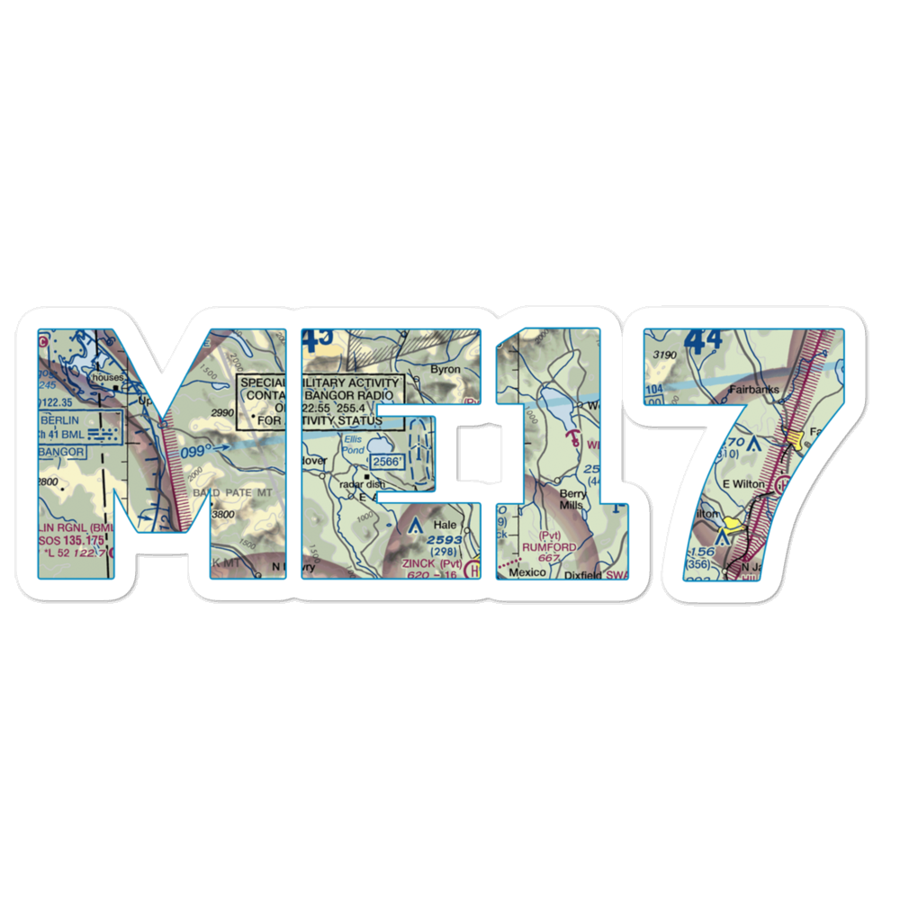 Thomas Airport (ME17) VFR Sectional Sticker 