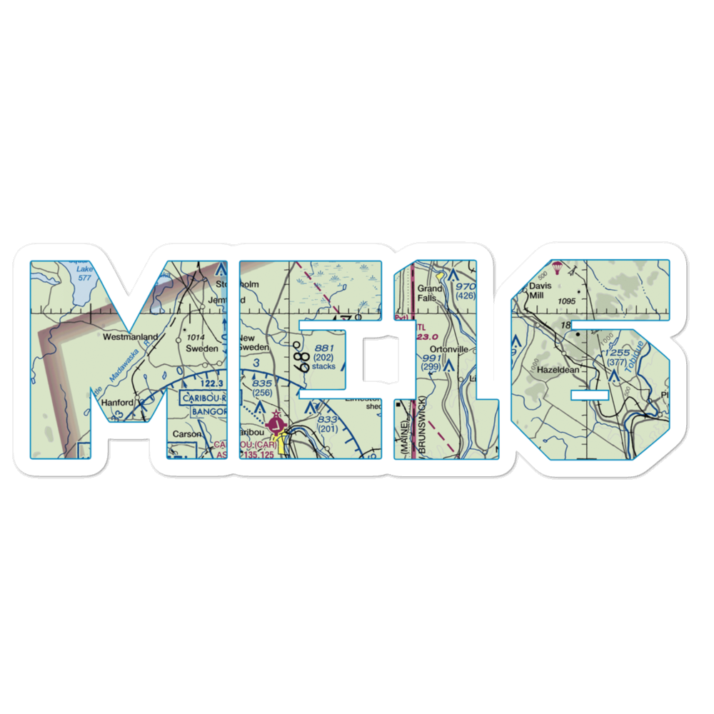 Loring International Airport (ME16) VFR Sectional Sticker 