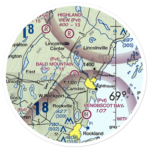Bald Mountain Airport (ME14) VFR Sectional Sticker (20 mile)